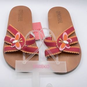 NWT Gymboree SIZE 10 toddler girl TROPICAL PARADISE red butterfly sandals shoes